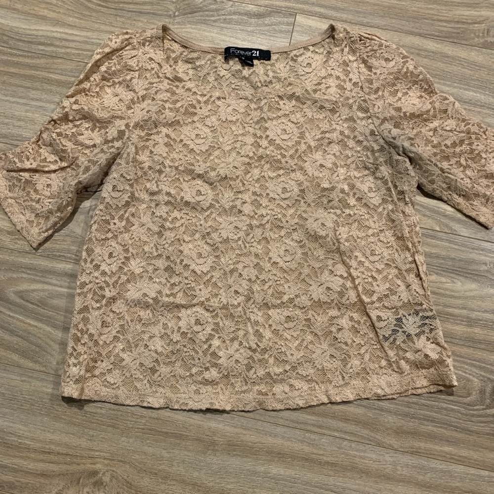 Rue 21 Lace Top Half Sleeve